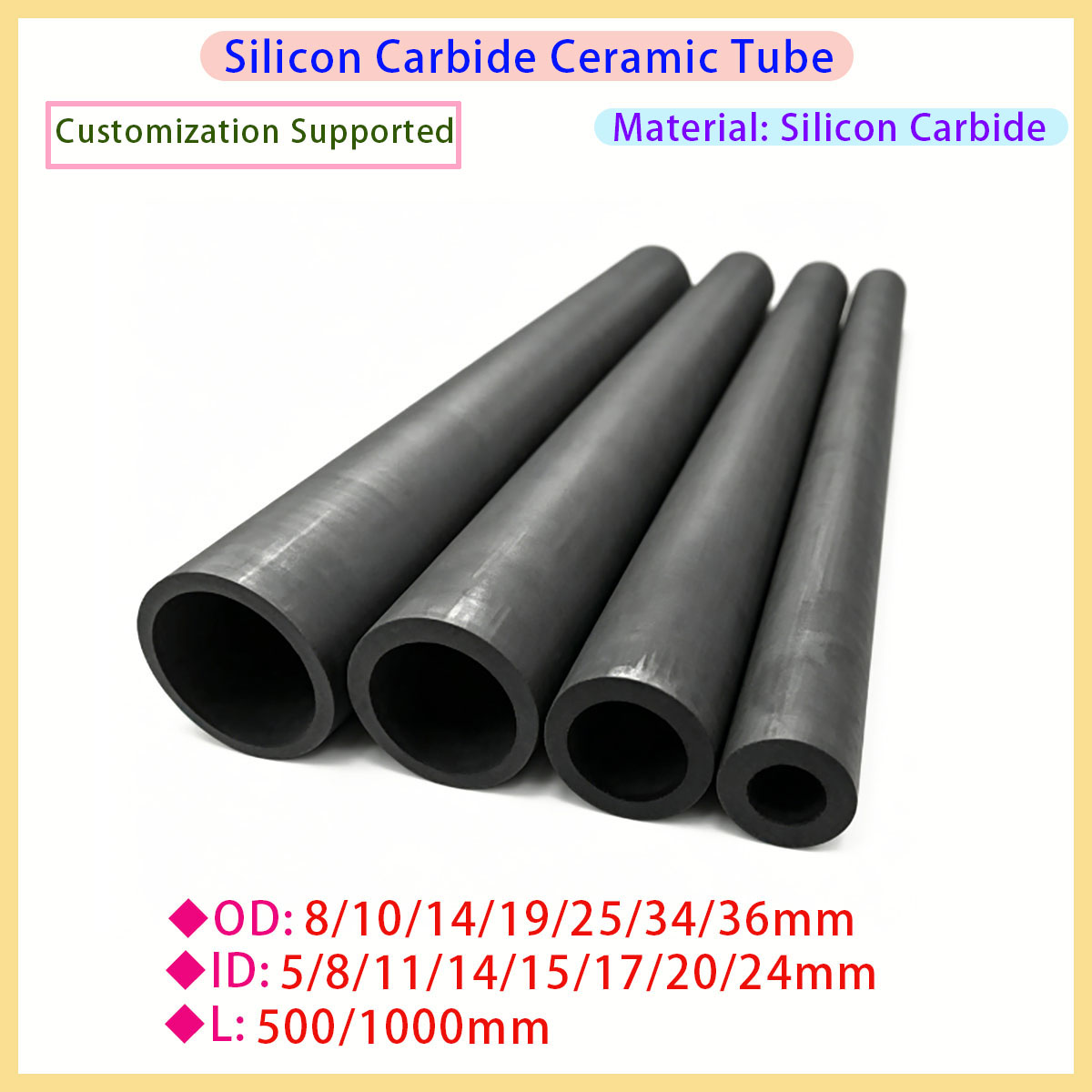 Pipe Freeze Spray - SiC Seramik Boru Basınçsız Sinterlenmiş Silisyum